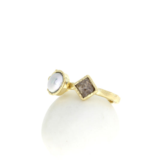 Broome Pearl & Argyle Cognac Diamond Ring