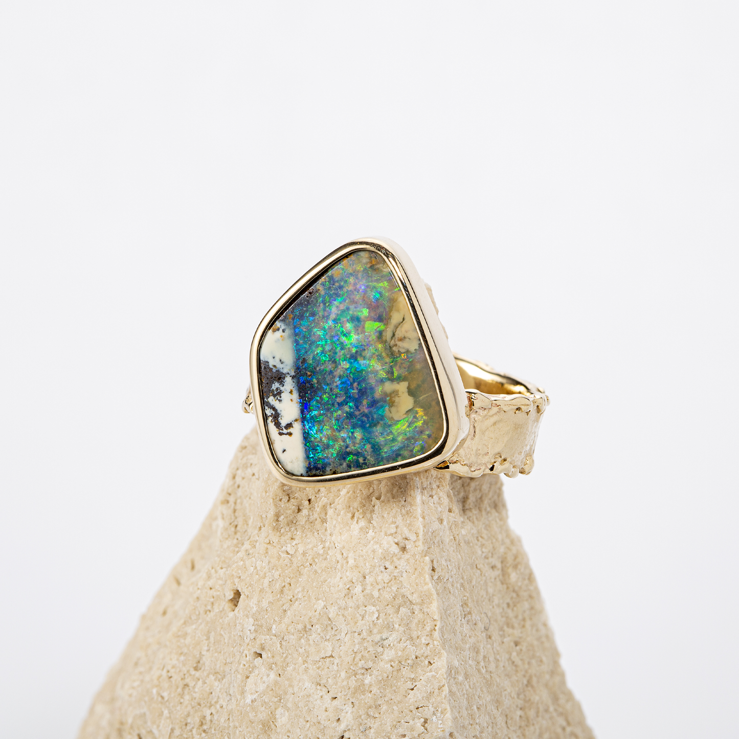 Boulder Opal Ring