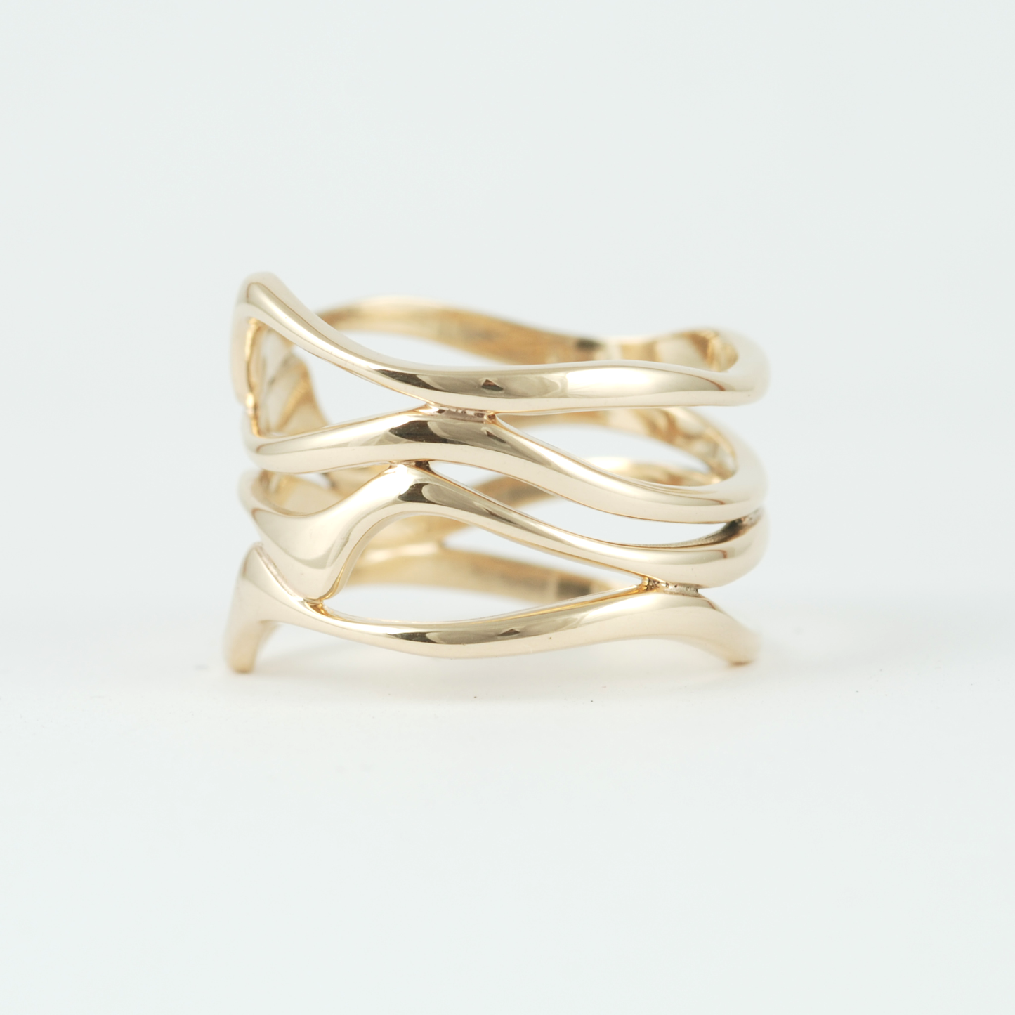 4 Wave Band Ring