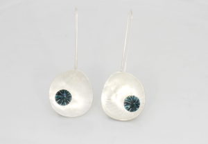 Payet silver enamel earrings