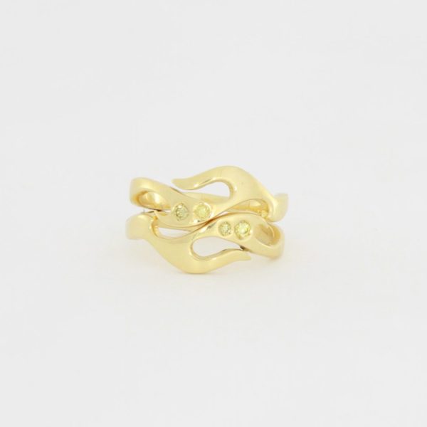 Payet yellow diamond ring set